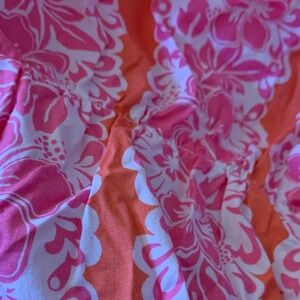 Pottery Barn Teen Vibrant Pink and Orange Floral Twin Duvet